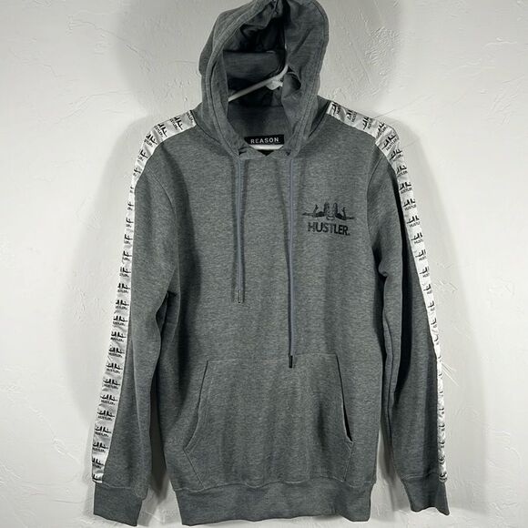 🔥🔥 HUSTLER x REASON Special Edition HOODIE Sweatshirt Men Sz Medium - PERFECT - Picture 1 of 9